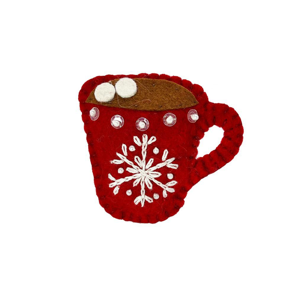 Felt Hot Cocoa Ornament