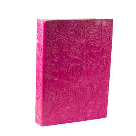 Pink Floral Leather Journal