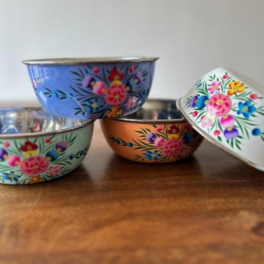 Hand Painted Steel Bowl