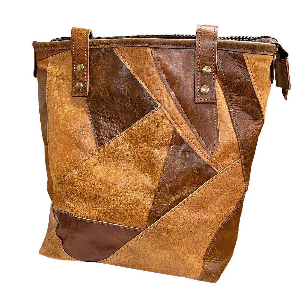 Patchwork Leather Tote