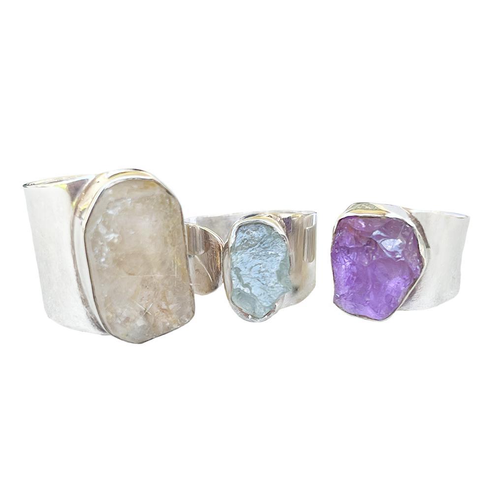 Raw Aquamarine Ring