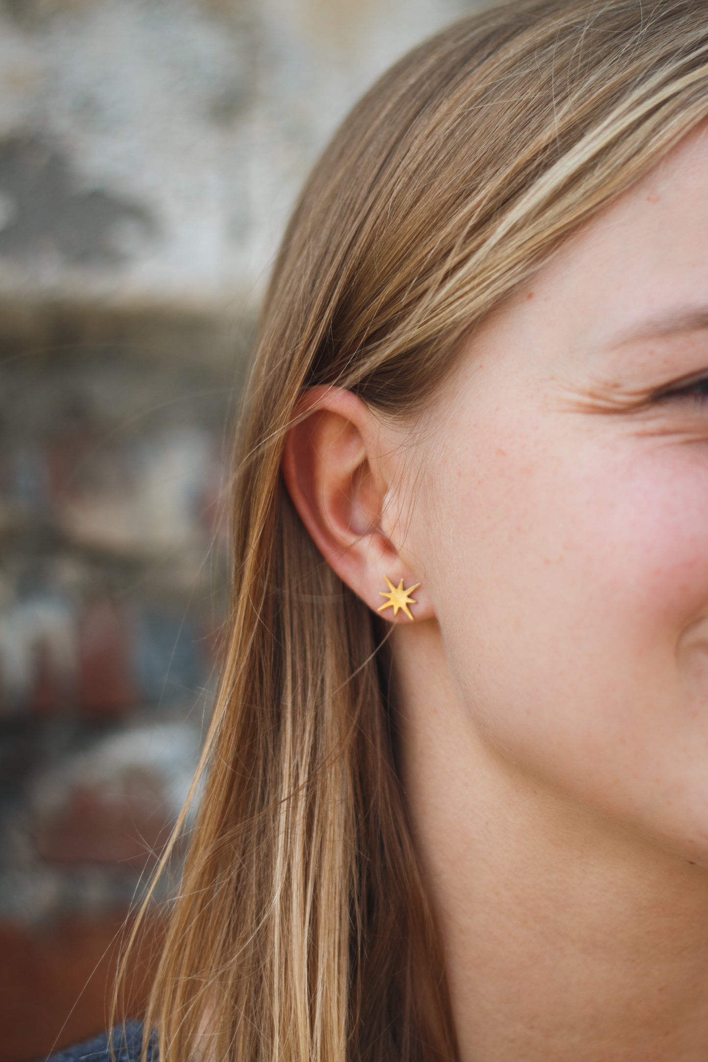 Starburst Brass Earrings