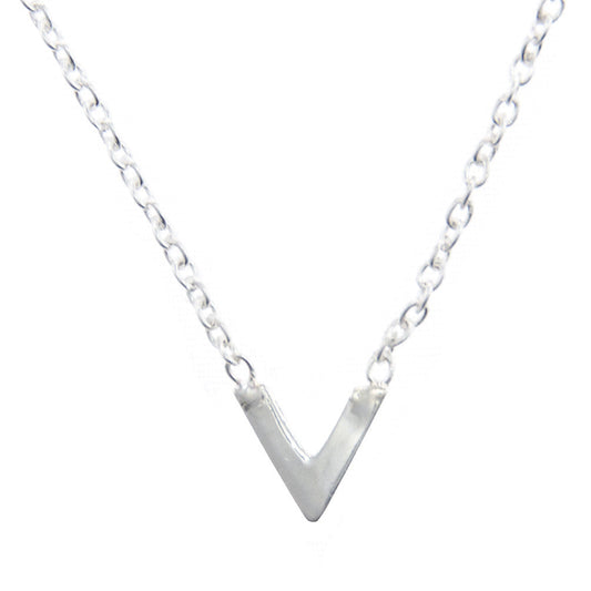 Dainty V Necklace - Sterling