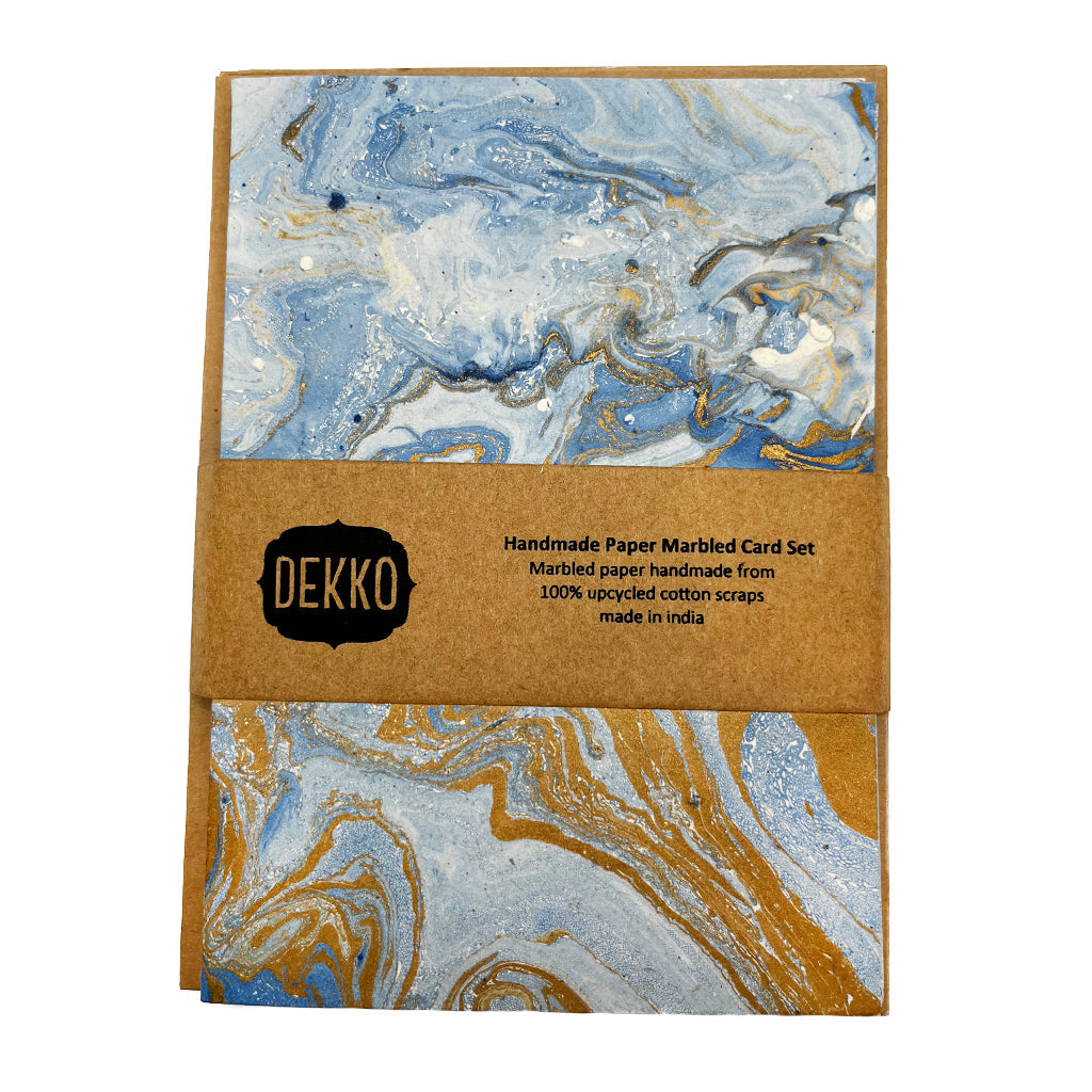 Blue Marbled Card Set