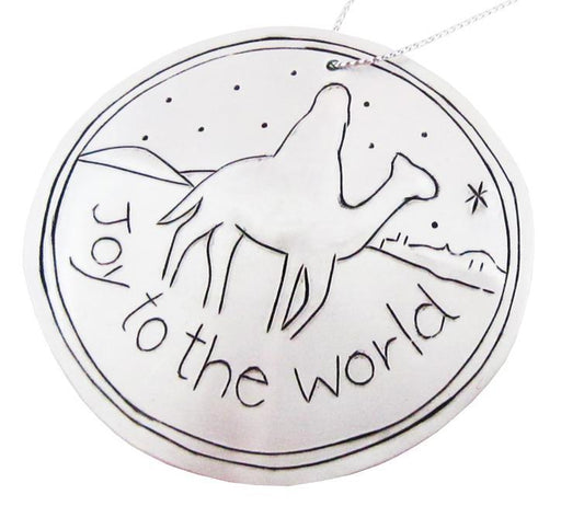 Joy to the World Tin Ornament