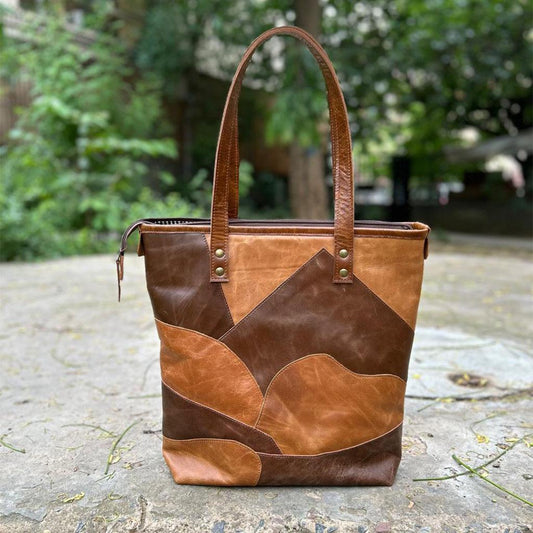 Patchwork Leather Tote - Large
