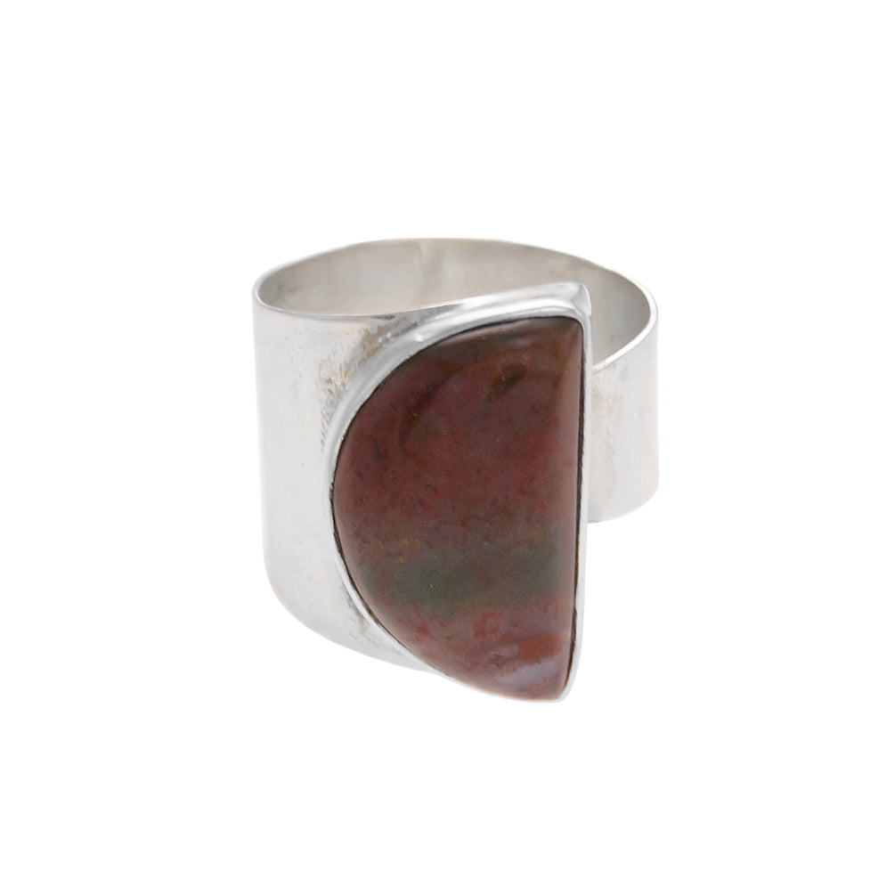 Bloodstone Silver Ring