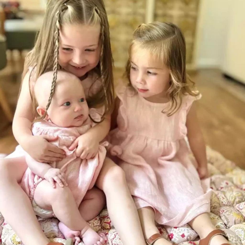 Girl's Linen Ruffle Dress