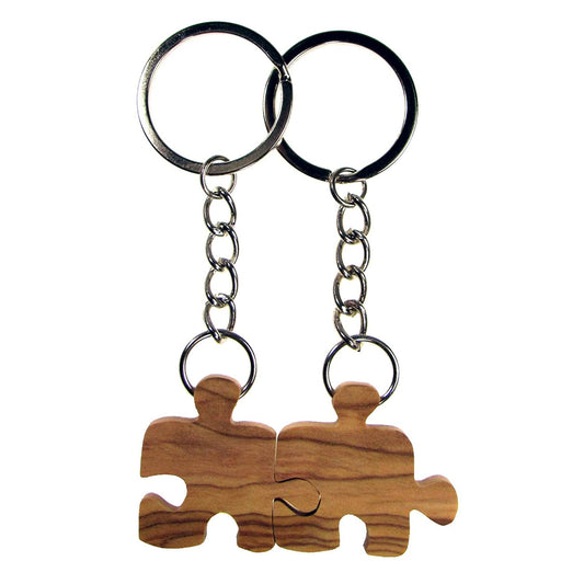 2 Puzzle Piece Friendship Keychain