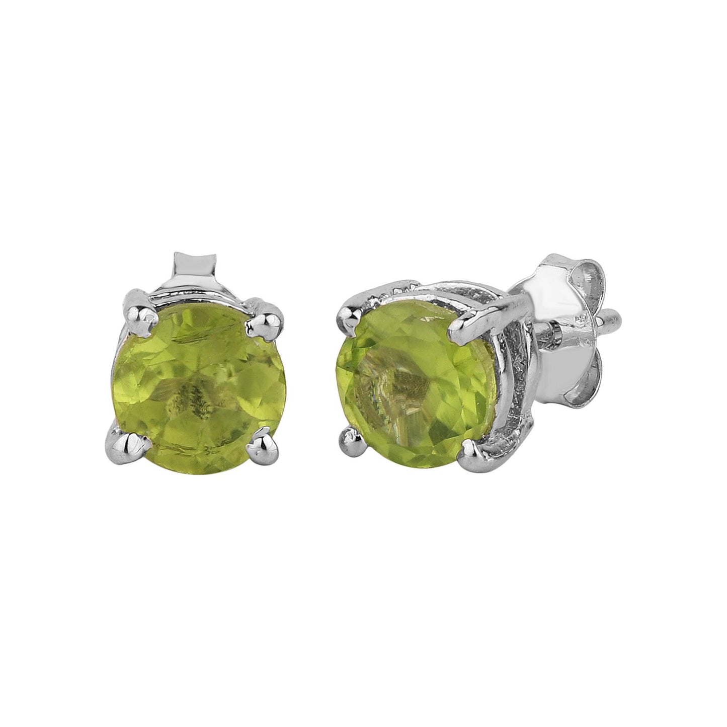 Peridot Round Earrings