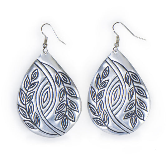 Tin Leaf Earrings