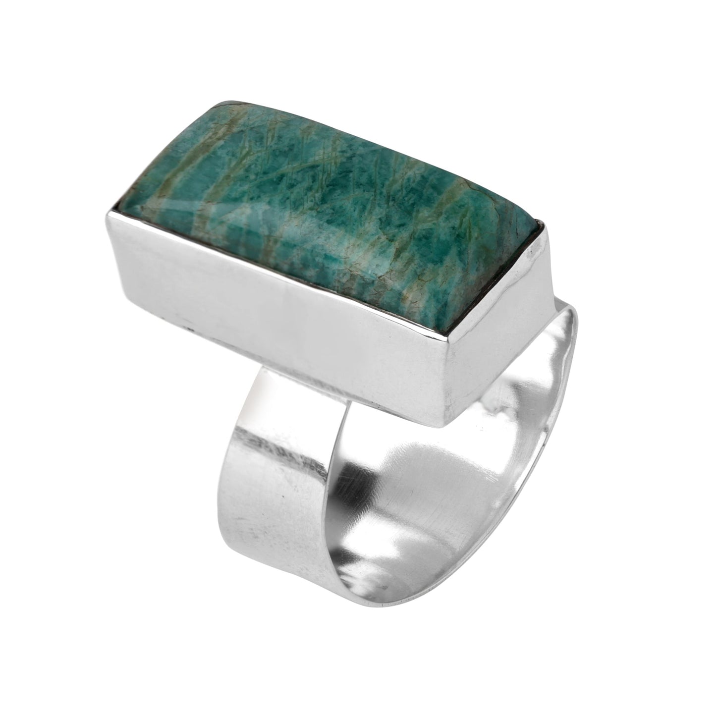 Amazonite Silver Ring