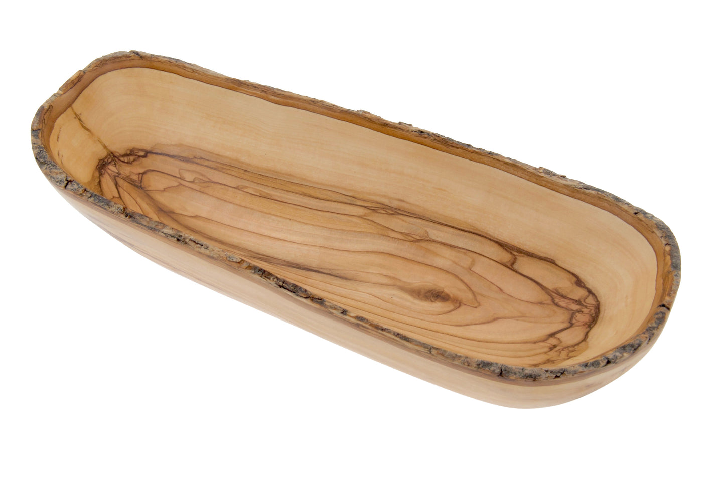 Olive Wood Oval Bark Bowl