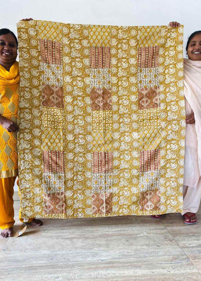 Patchwork Block Print Throw