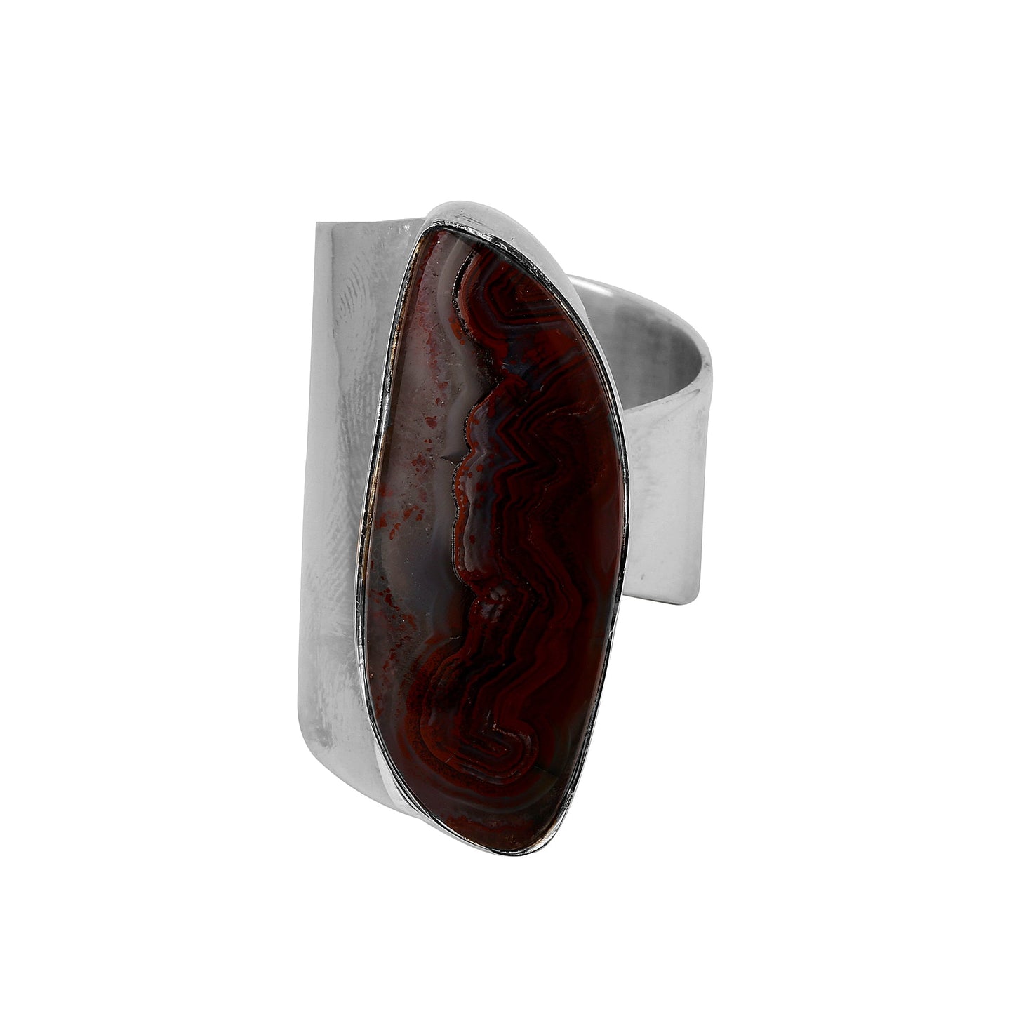 Bloodstone Silver Ring