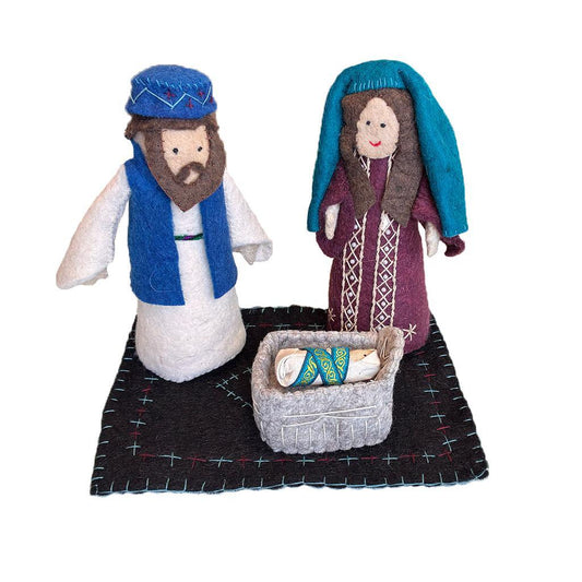 Afghan Felt Nativity Set