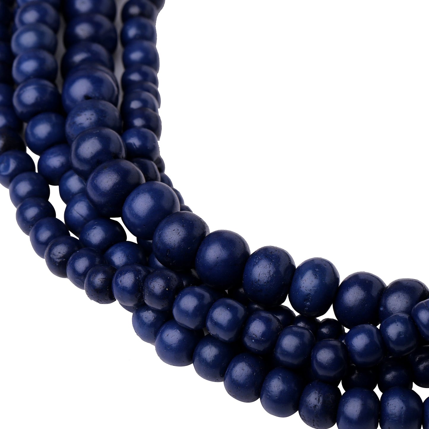 Shakti Beaded Necklace in Navy