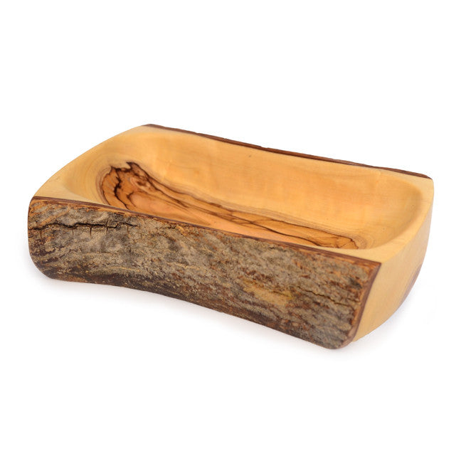 Natural Bark Rectangular Bowl