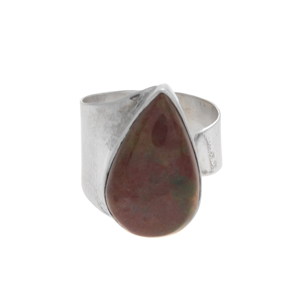 Bloodstone Silver Ring