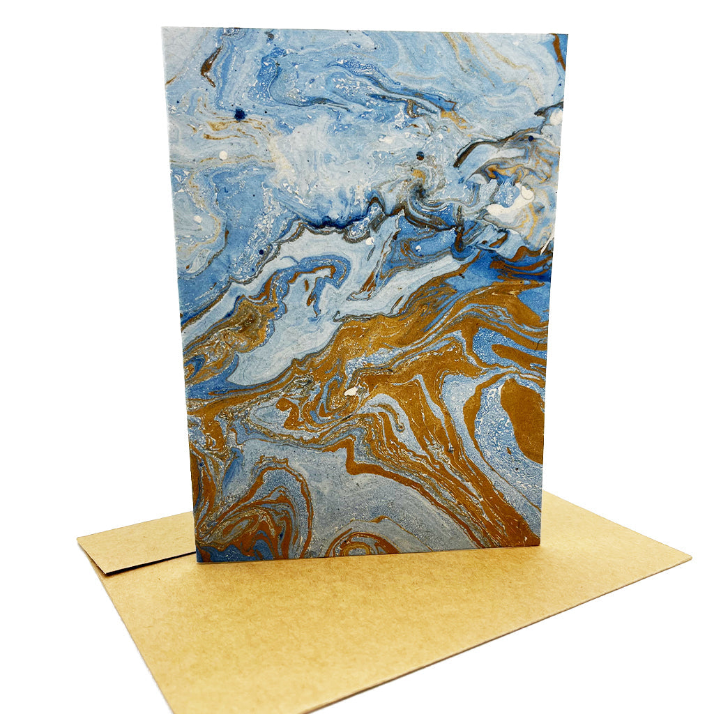 Blue Marbled Card Set