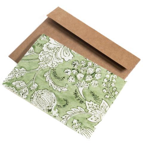 Green Floral Card Set