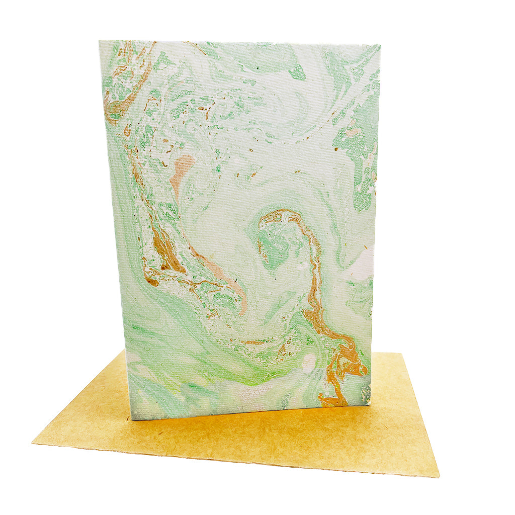 Green Marbled Card Set