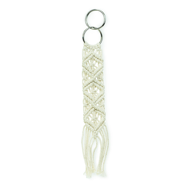 Macrame Diamond Keychain