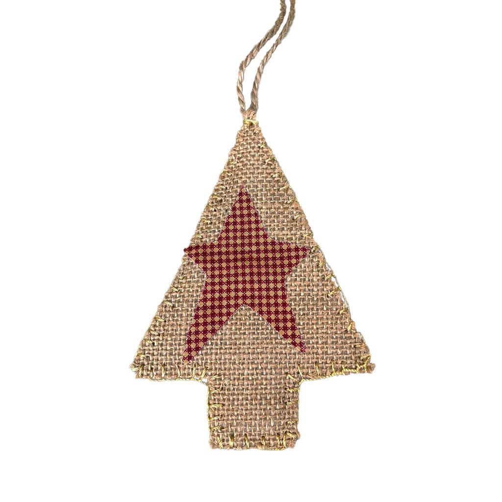 Burlap Tree Ornament