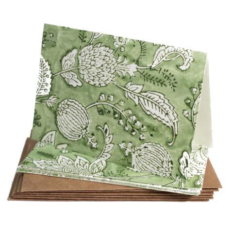 Green Floral Card Set