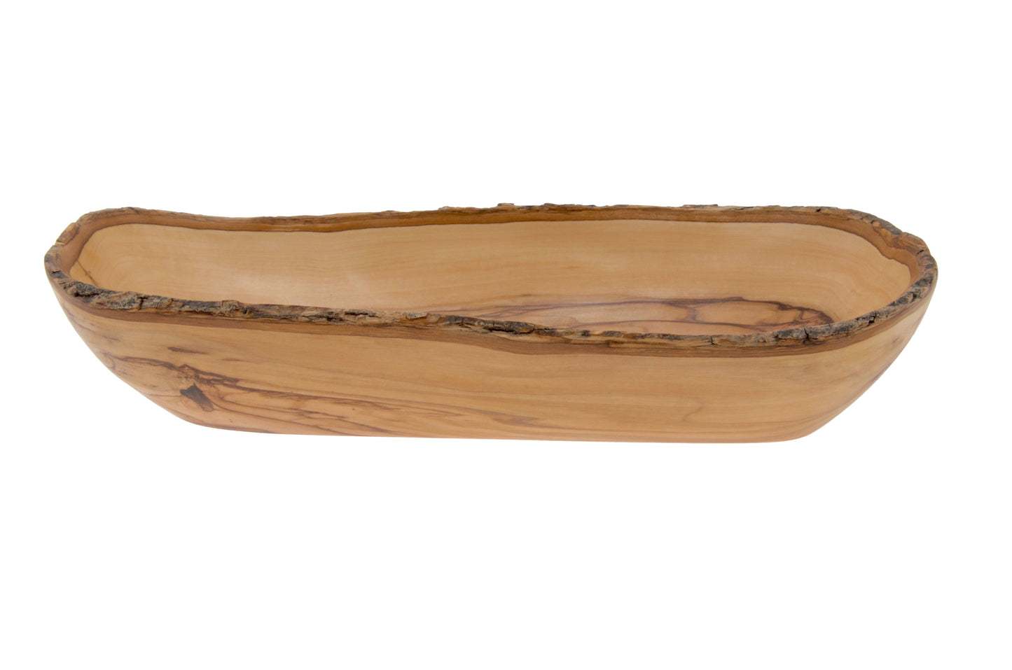 Olive Wood Oval Bark Bowl