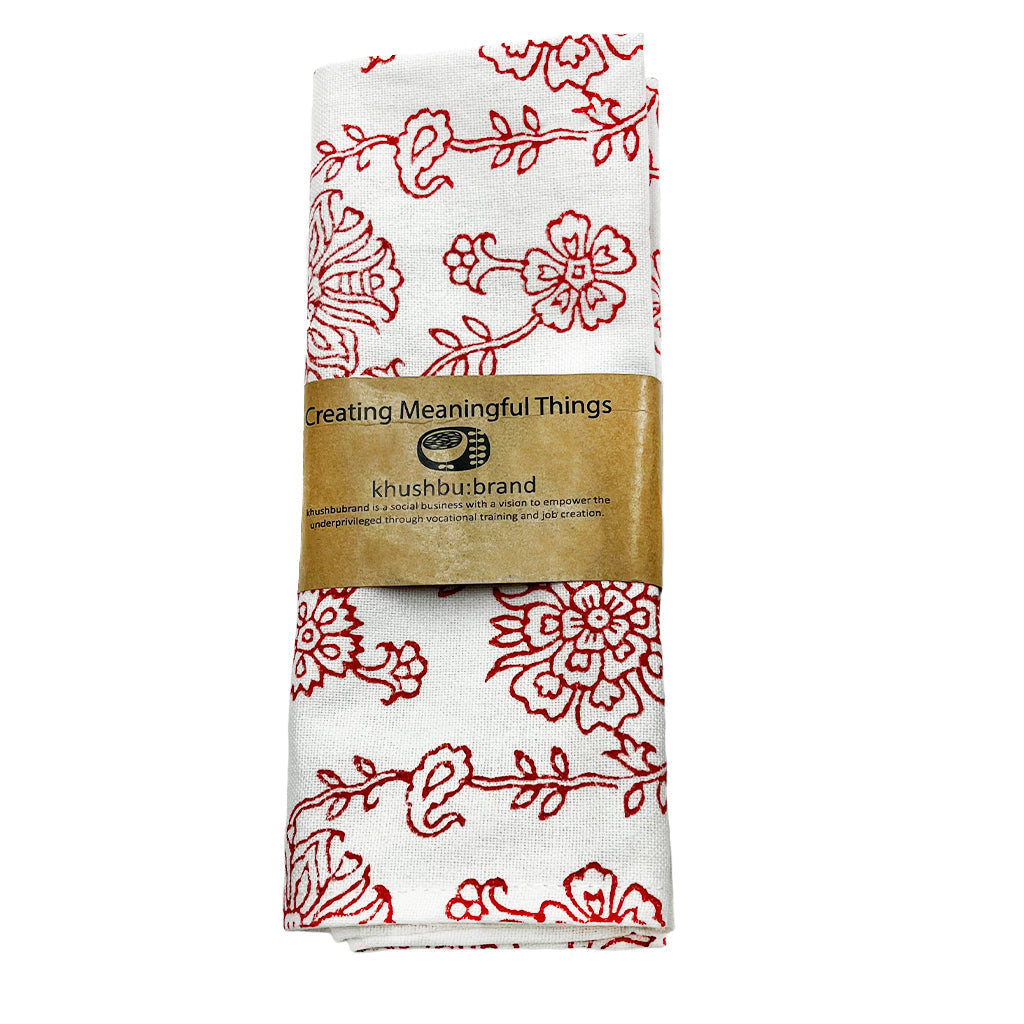 Red Gulbahar Tea Towel