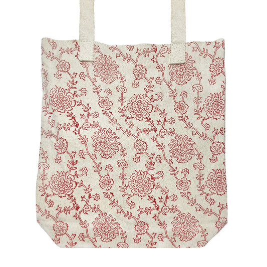 Red Gulbahar Cotton Tote