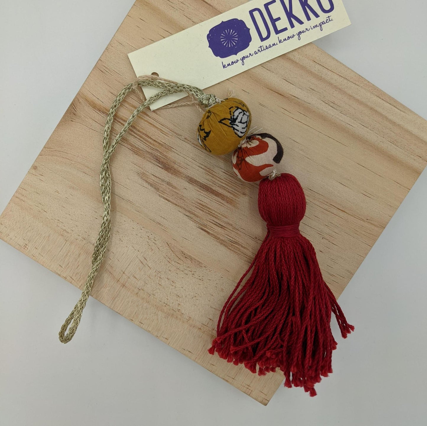 Blockprint Tassel Ornament