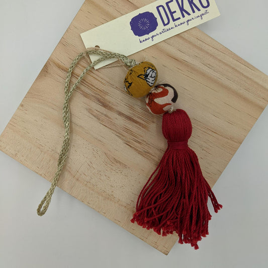 Blockprint Tassel Ornament