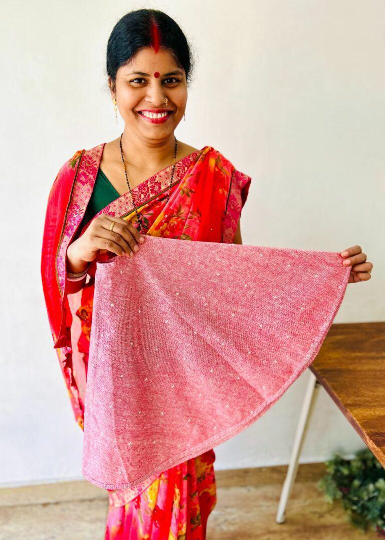 Hand Loomed Embroidered Tree Skirt