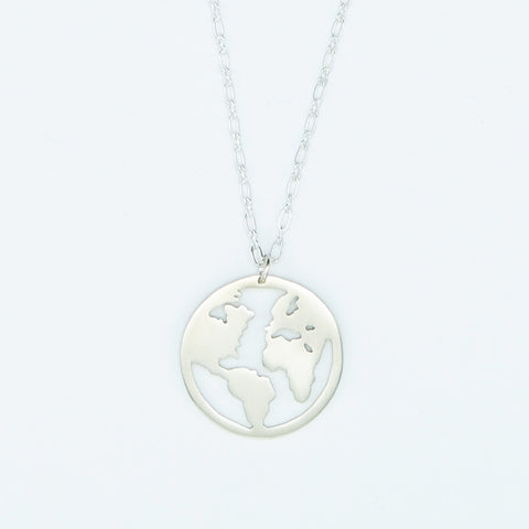 Globe Silver Necklace