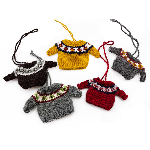 Mini Sweater Ornament - Assorted Colors